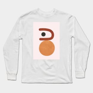 Minimalist Scandinavian, Abstract Geometric Art Long Sleeve T-Shirt